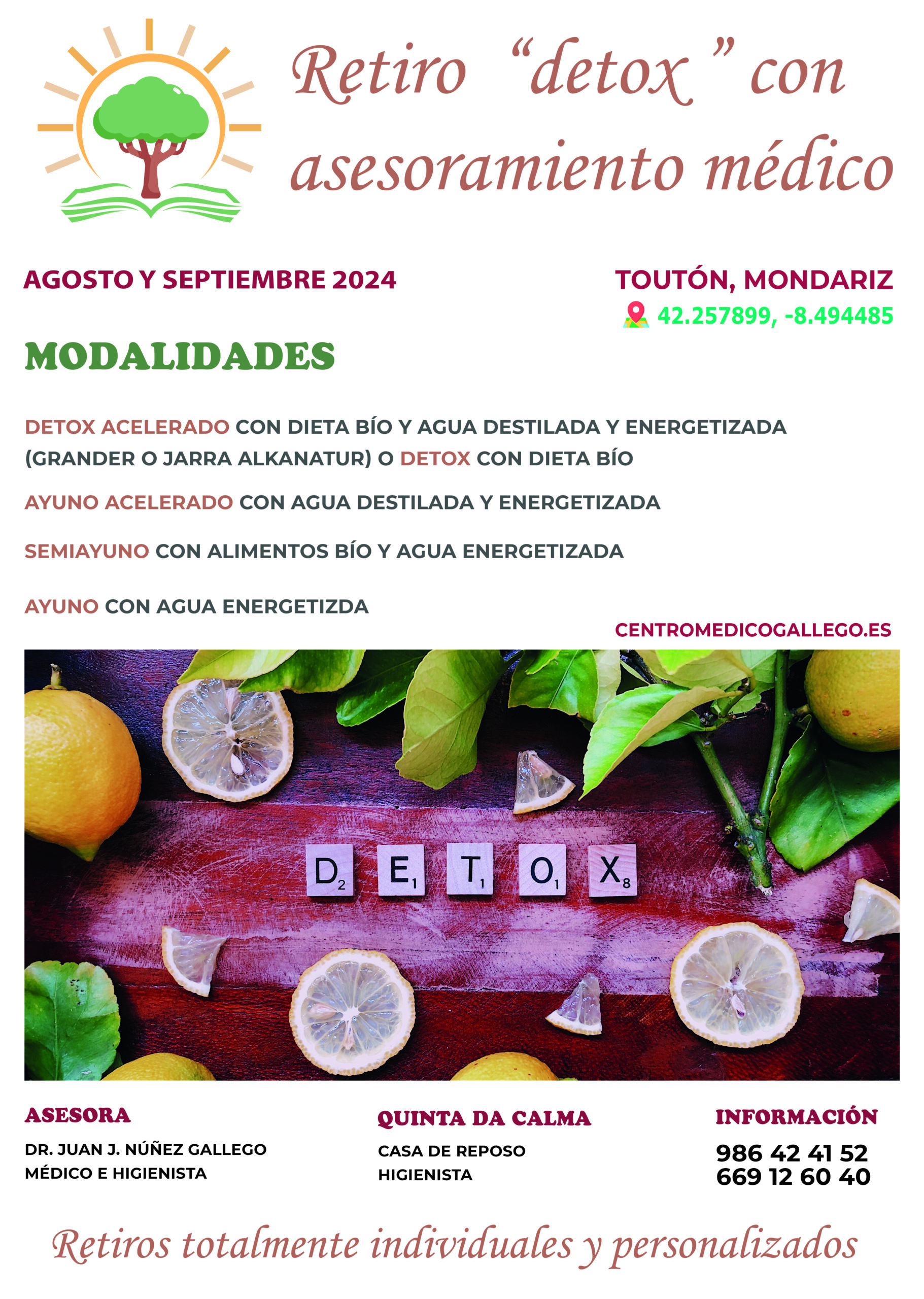 Retiro de ayuno y dieta detox Agosto/Septiembre 2024 - Centro Médico ...
